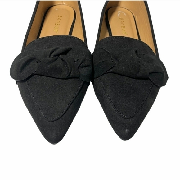 🌴Bamboo Justify-50 Bow Black Faux Suede Slip On Flats Size 10✌️ - Picture 5 of 14